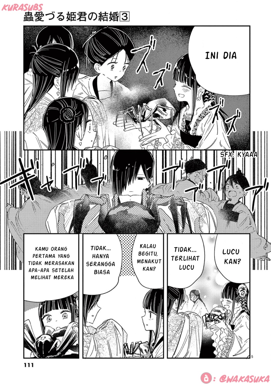 Mushi Mezuru Himegimi no Kekkon Chapter 21 Gambar 5