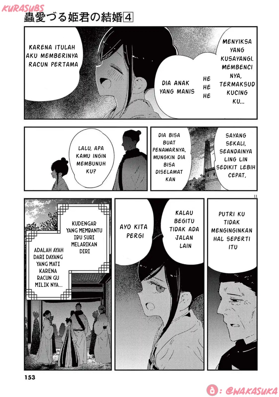 Mushi Mezuru Himegimi no Kekkon Chapter 32 Gambar 11