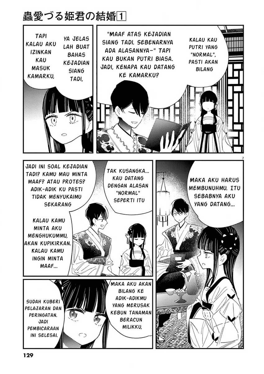 Mushi Mezuru Himegimi no Kekkon Chapter 5 Gambar 8