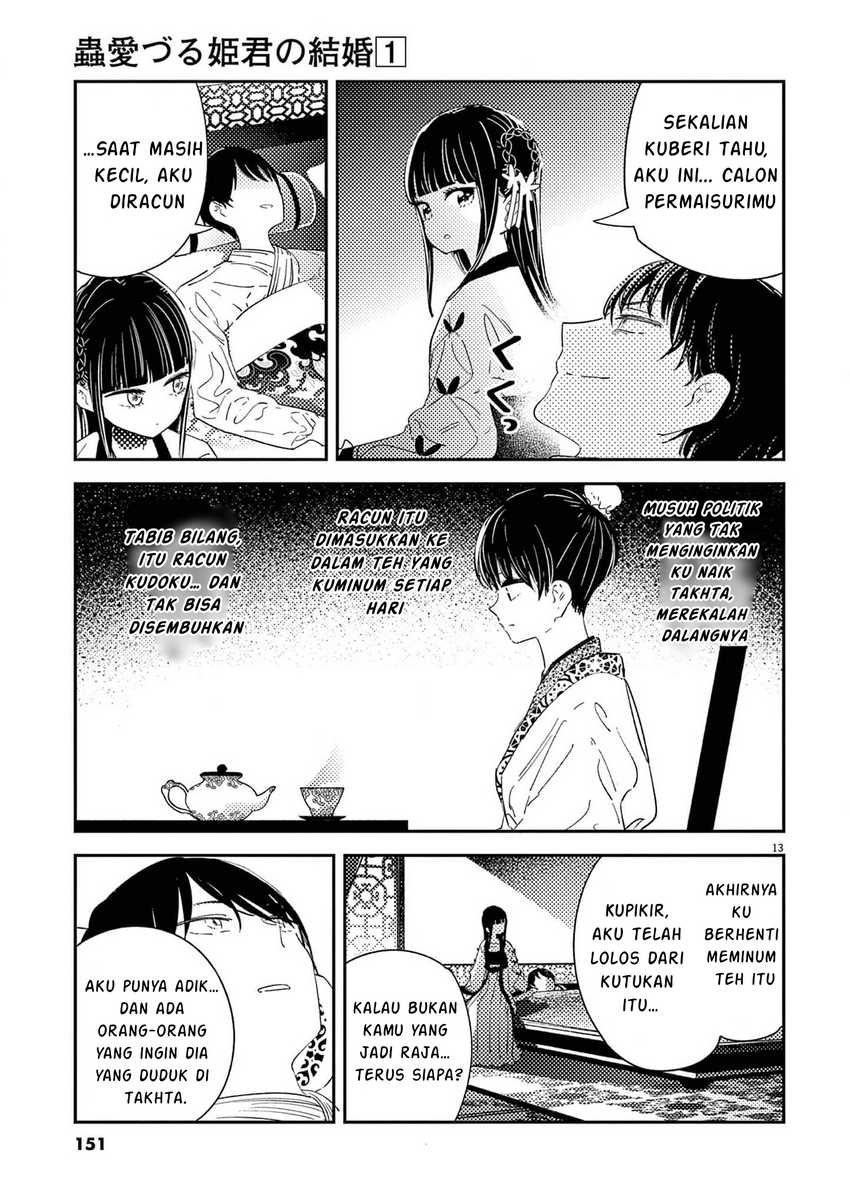 Mushi Mezuru Himegimi no Kekkon Chapter 6 Gambar 14