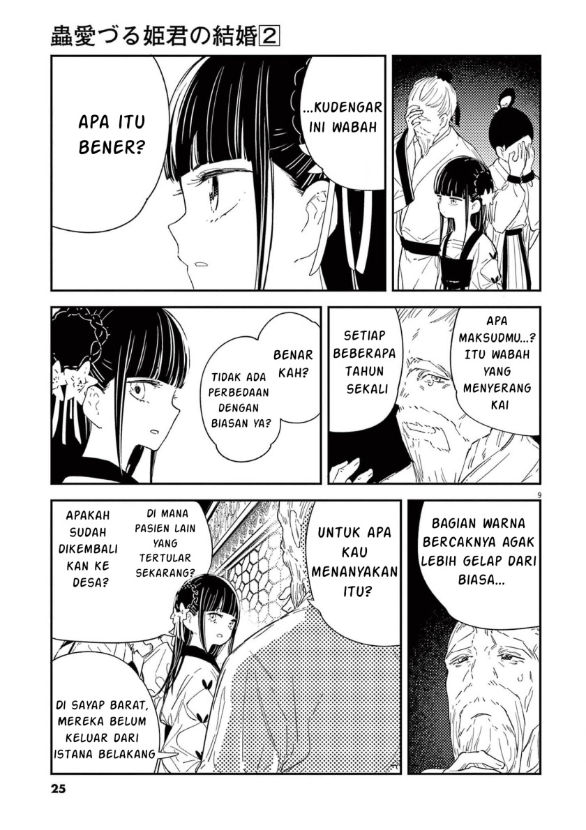 Mushi Mezuru Himegimi no Kekkon Chapter 8 Gambar 9