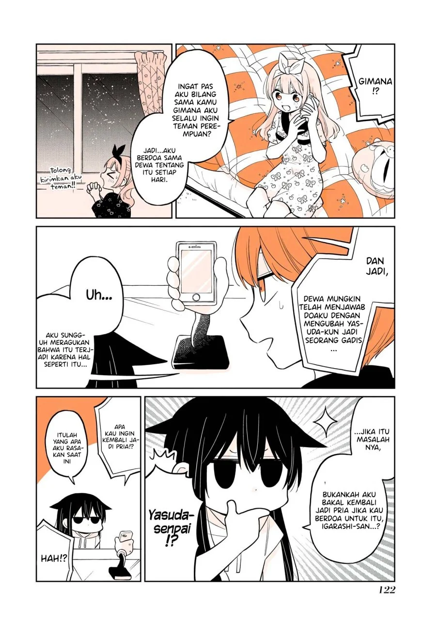 Mendoku Sagari Danshi Koukousei ga Asa Okitara Onnanoko ni Natteita Hanashi Chapter 15.1 Gambar 9