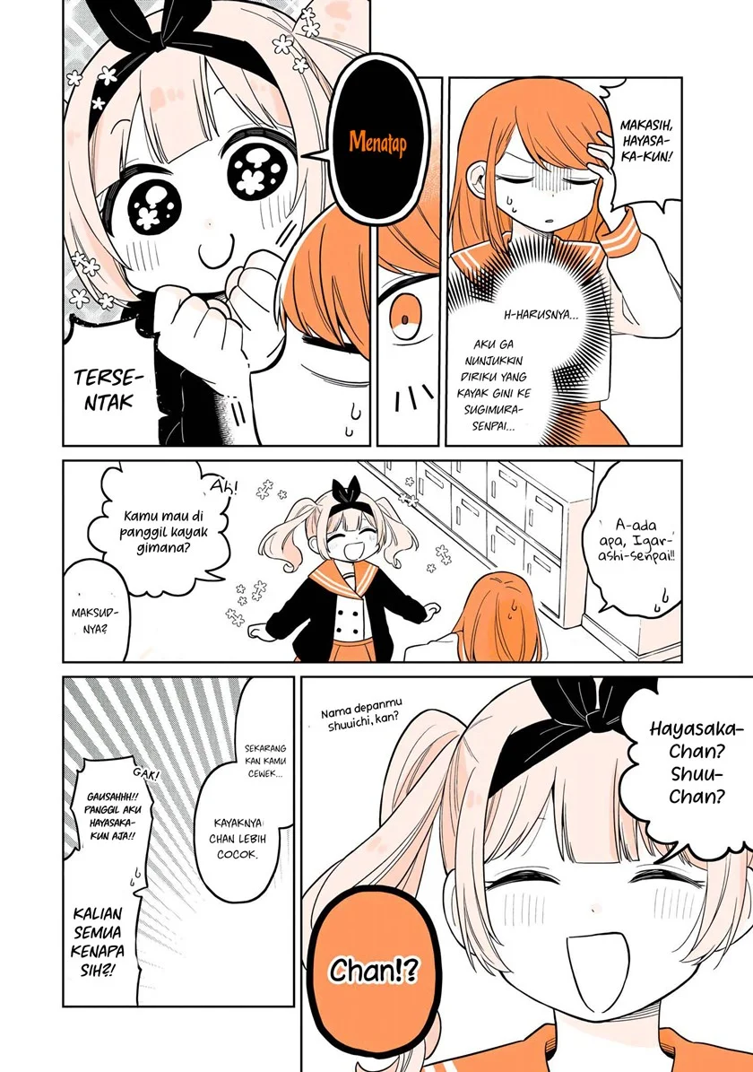 Mendoku Sagari Danshi Koukousei ga Asa Okitara Onnanoko ni Natteita Hanashi Chapter 15.2 Gambar 5