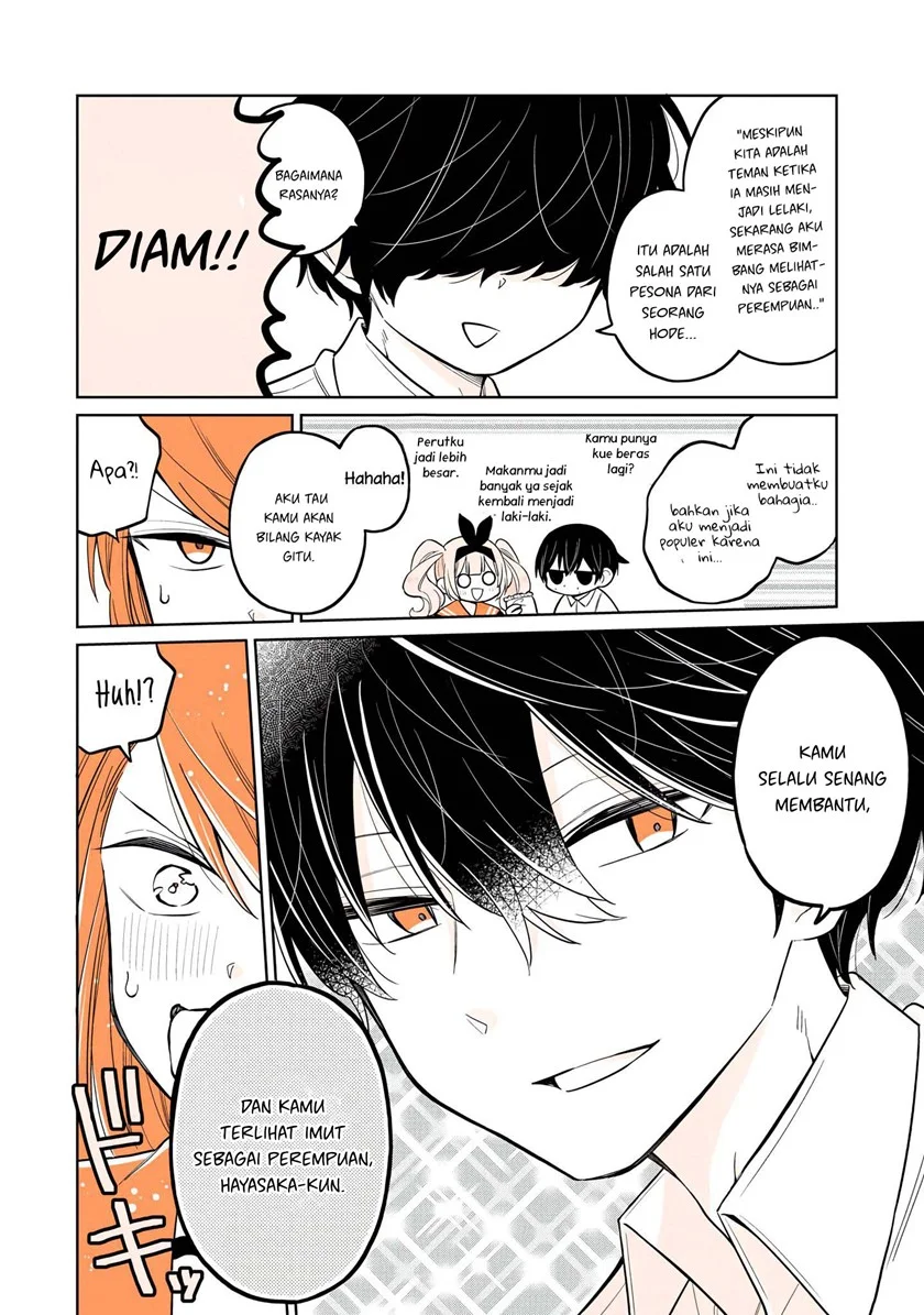 Mendoku Sagari Danshi Koukousei ga Asa Okitara Onnanoko ni Natteita Hanashi Chapter 15.2 Gambar 13