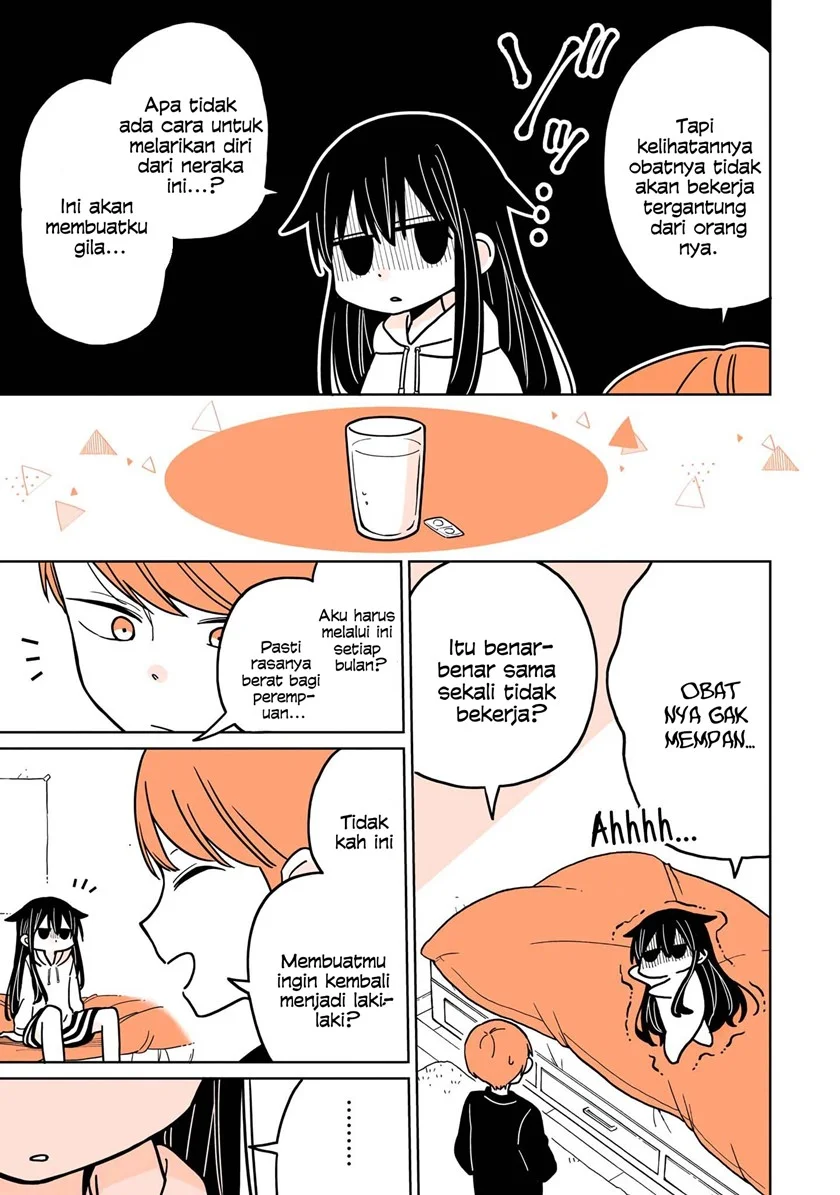 Mendoku Sagari Danshi Koukousei ga Asa Okitara Onnanoko ni Natteita Hanashi Chapter 8.1 Gambar 10