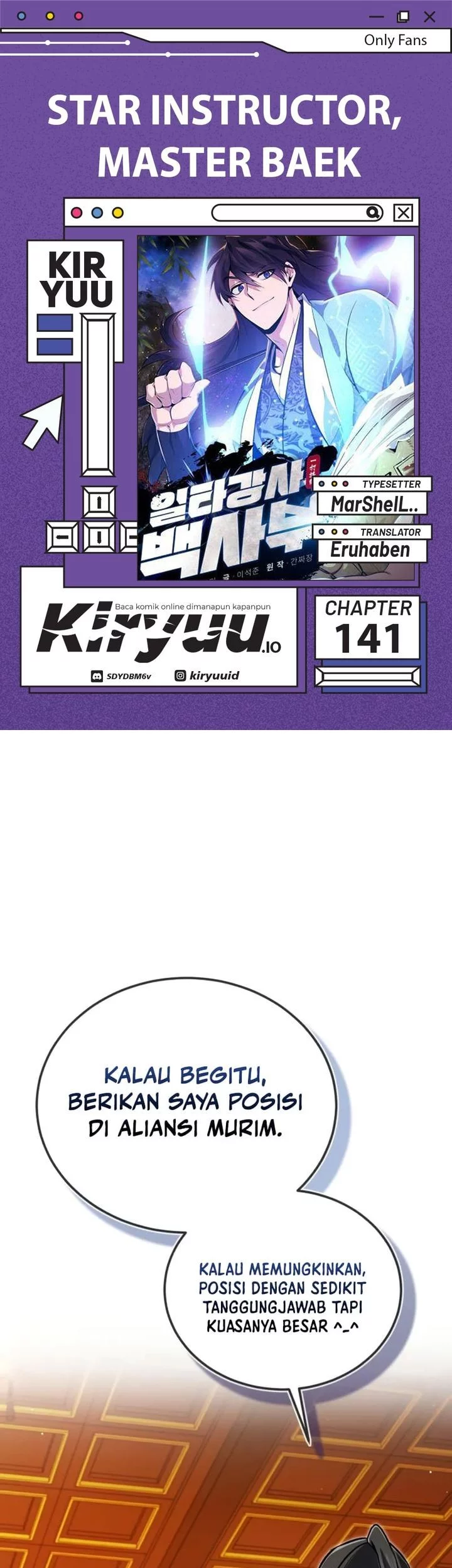 Komik Number One Star Instructor Master Baek Chapter 141 gambar nomor 1