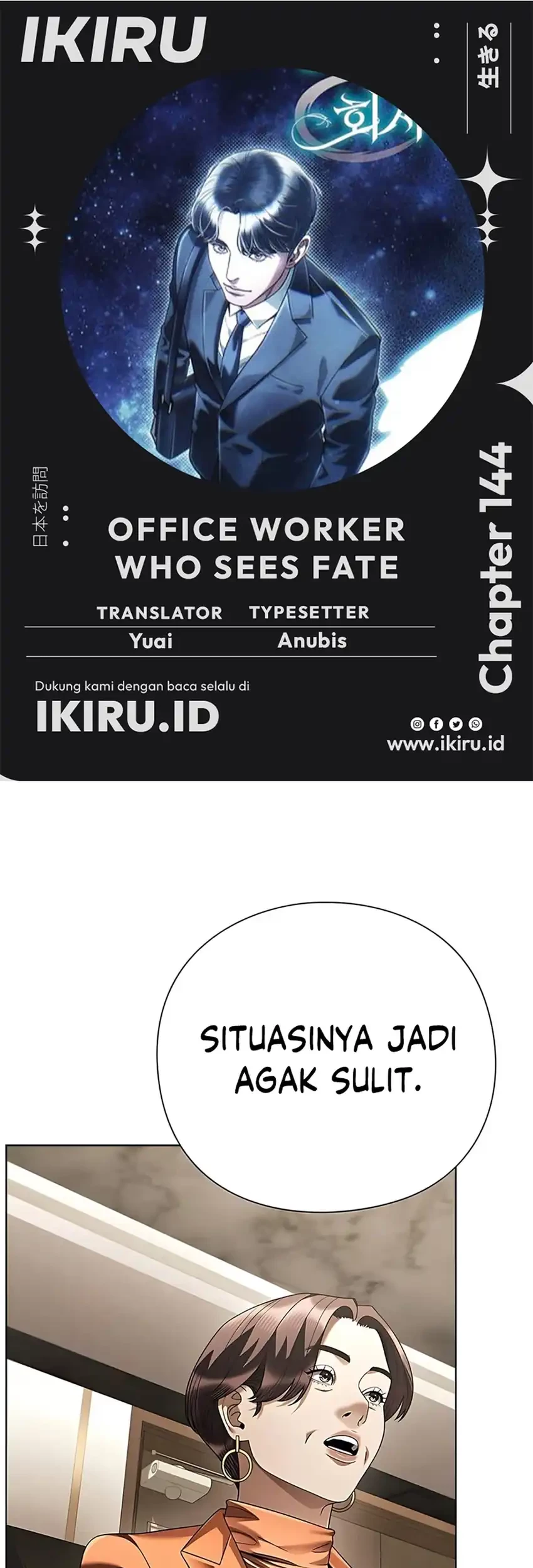 Komik Office Worker Who Sees Fate Chapter 144 gambar nomor 1