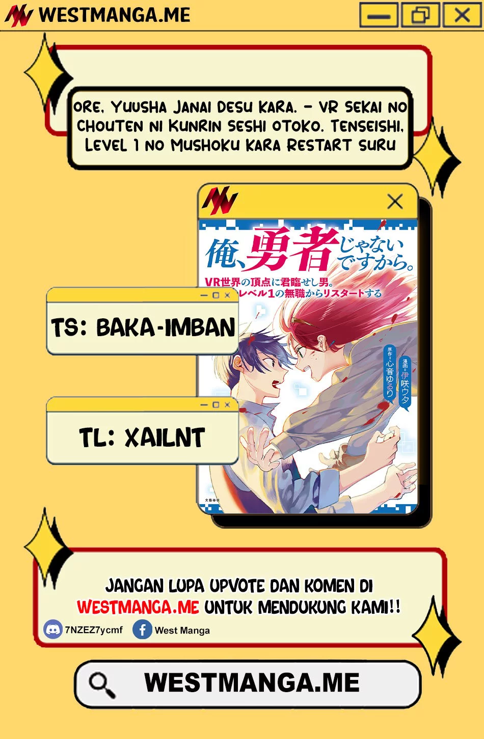 Ore, Yuusha janai desu kara. – VR Sekai no Chouten ni Kunrin Seshi Otoko. Tenseishi, Level 1 no Mushoku kara Restart suru Chapter 43 Gambar 3