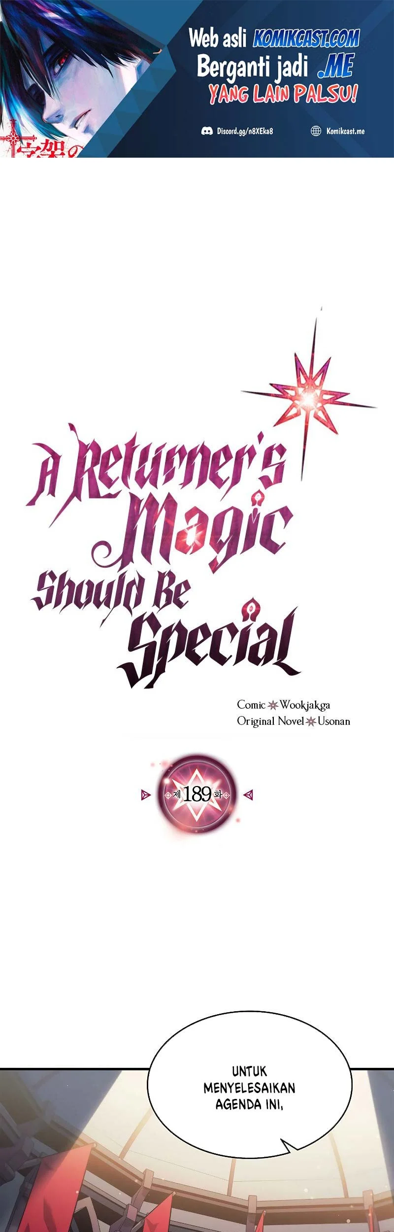 Komik A Returner's Magic Should Be Special Chapter 189 gambar nomor 1
