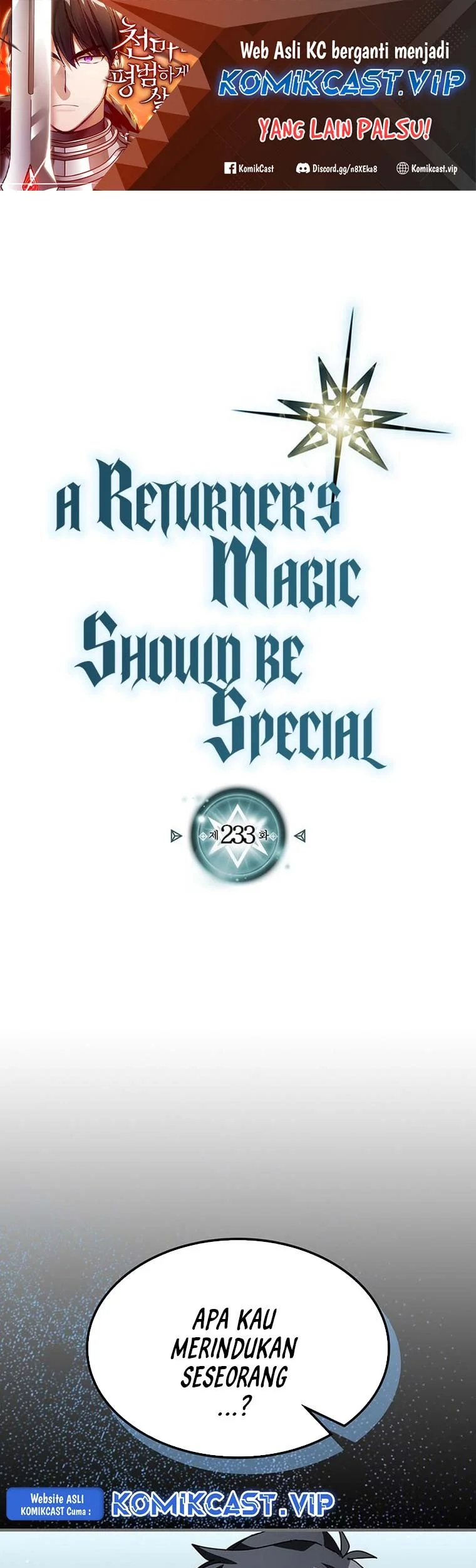 Komik A Returner's Magic Should Be Special Chapter 233 gambar nomor 1