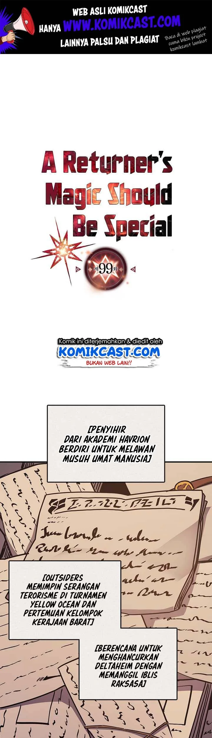 Manhwa A Returner's Magic Should Be Special Chapter 99 gambar nomor 2