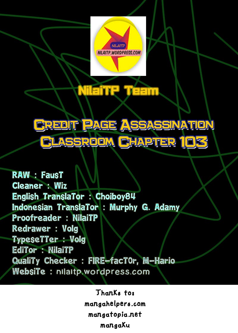 Komik Assassination Classroom Chapter 103 gambar nomor 1