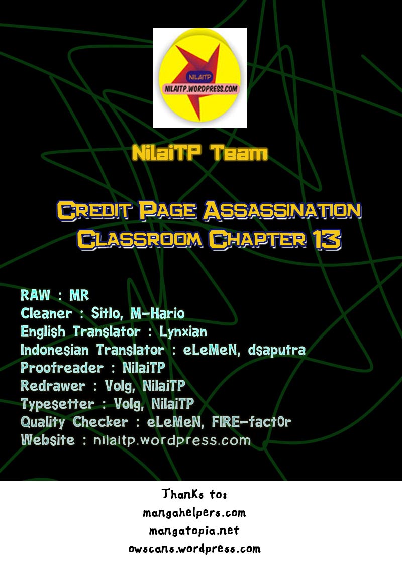 Komik Assassination Classroom Chapter 13 gambar nomor 1