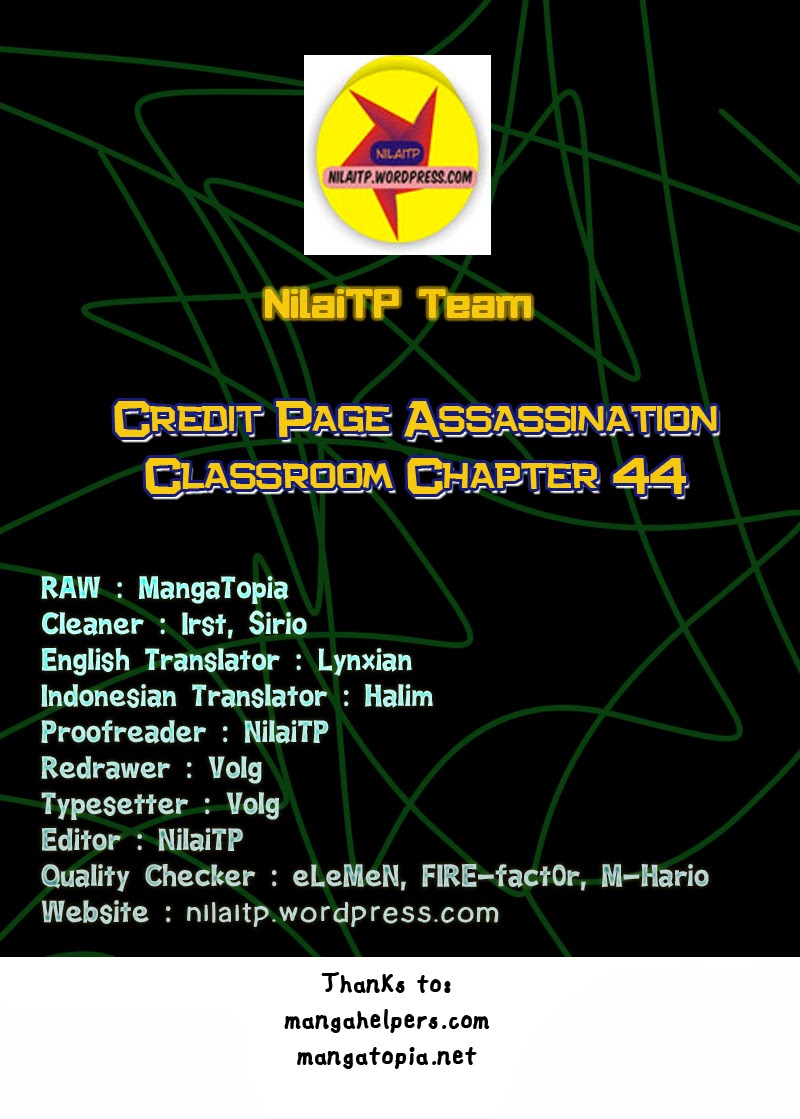 Komik Assassination Classroom Chapter 44 gambar nomor 1