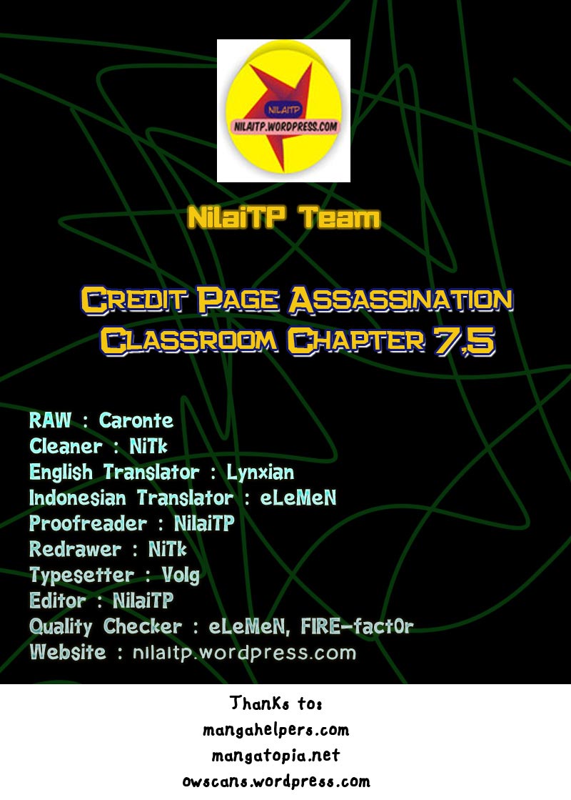 Komik Assassination Classroom Chapter 7.5 gambar nomor 1