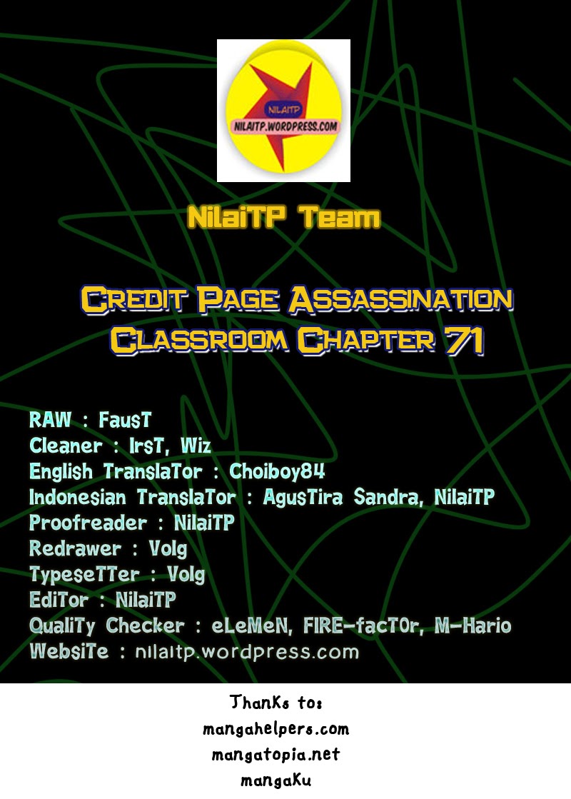 Komik Assassination Classroom Chapter 71 gambar nomor 1