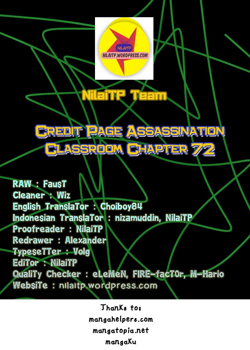 Komik Assassination Classroom Chapter 72 gambar nomor 1