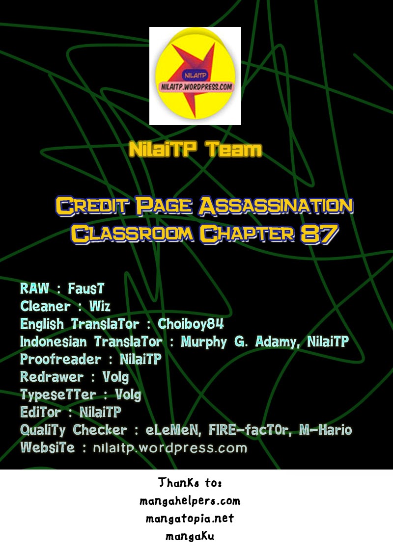 Komik Assassination Classroom Chapter 87 gambar nomor 1