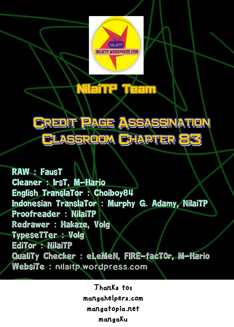 Komik Assassination Classroom Chapter 83 gambar nomor 1
