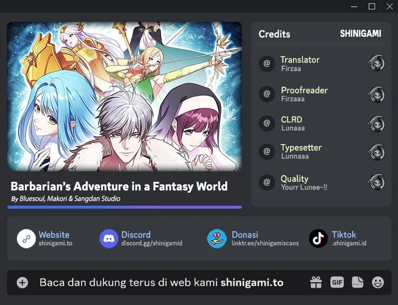Komik Barbarian’s Adventure In A Fantasy World Chapter 43 gambar nomor 1