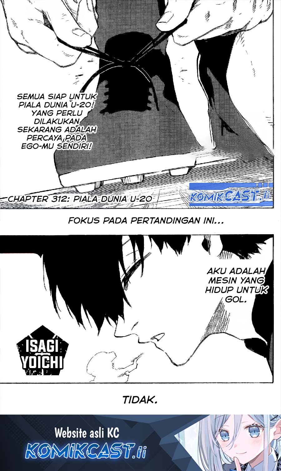 Komik Blue Lock Chapter 312 gambar nomor 1