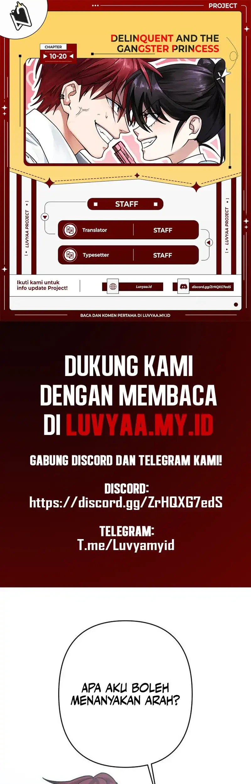 Komik Delinquent and the Gangster Princess Chapter 14 gambar nomor 1