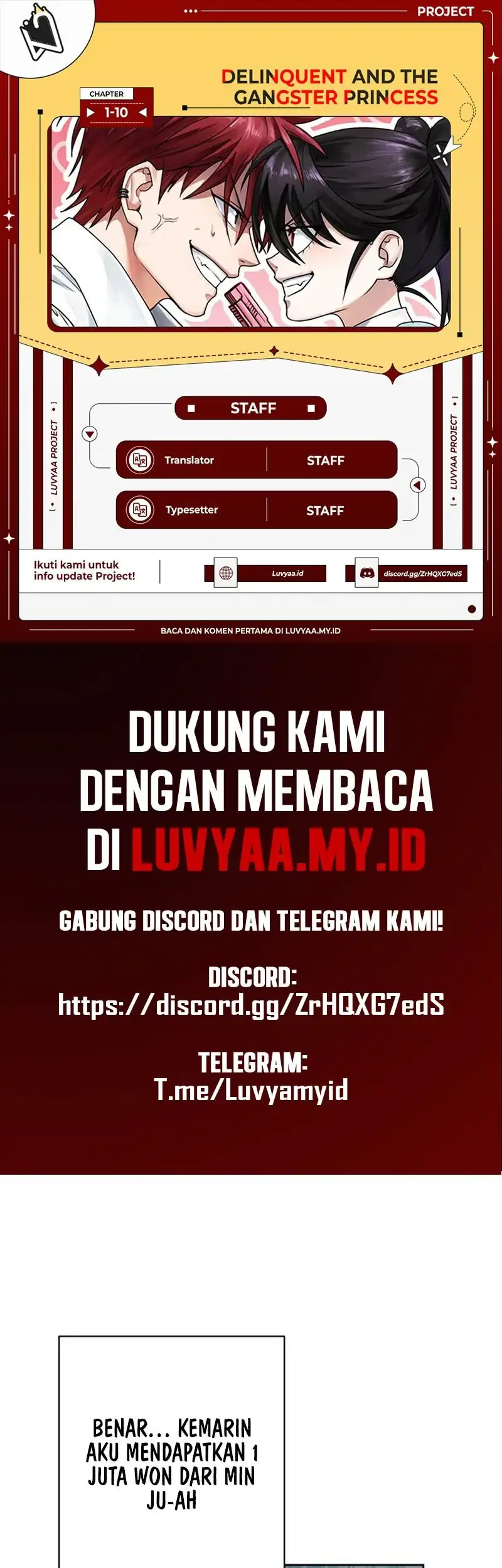 Komik Delinquent and the Gangster Princess Chapter 4 gambar nomor 1