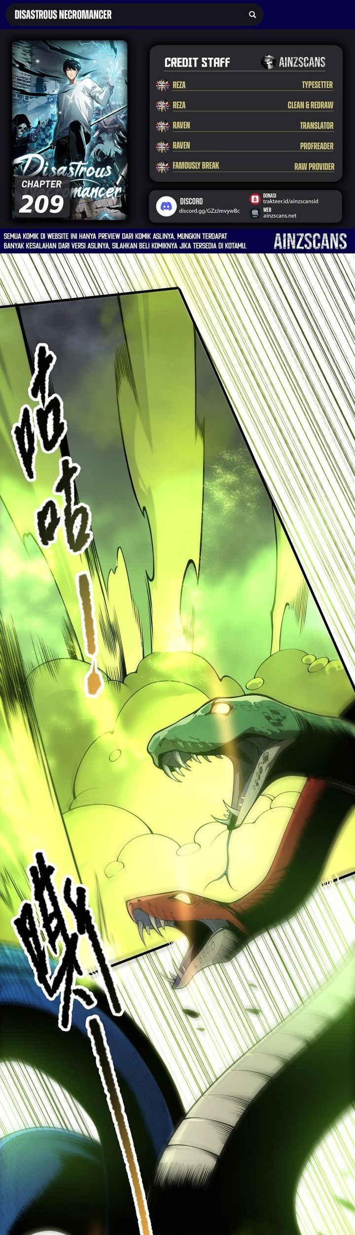 Komik Disastrous Necromancer Chapter 209 gambar nomor 1