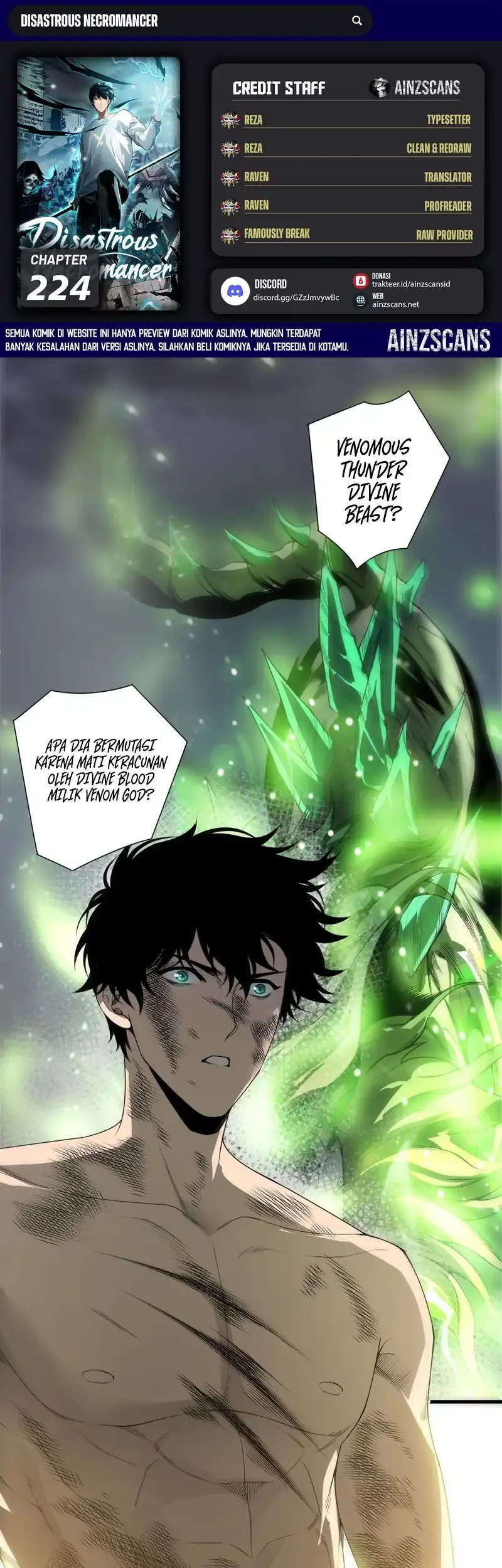 Komik Disastrous Necromancer Chapter 224 gambar nomor 1