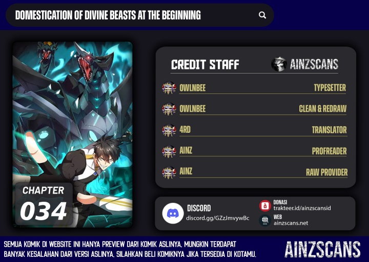 Komik Domestication of Divine Beasts at the Beginning Chapter 34 gambar nomor 1