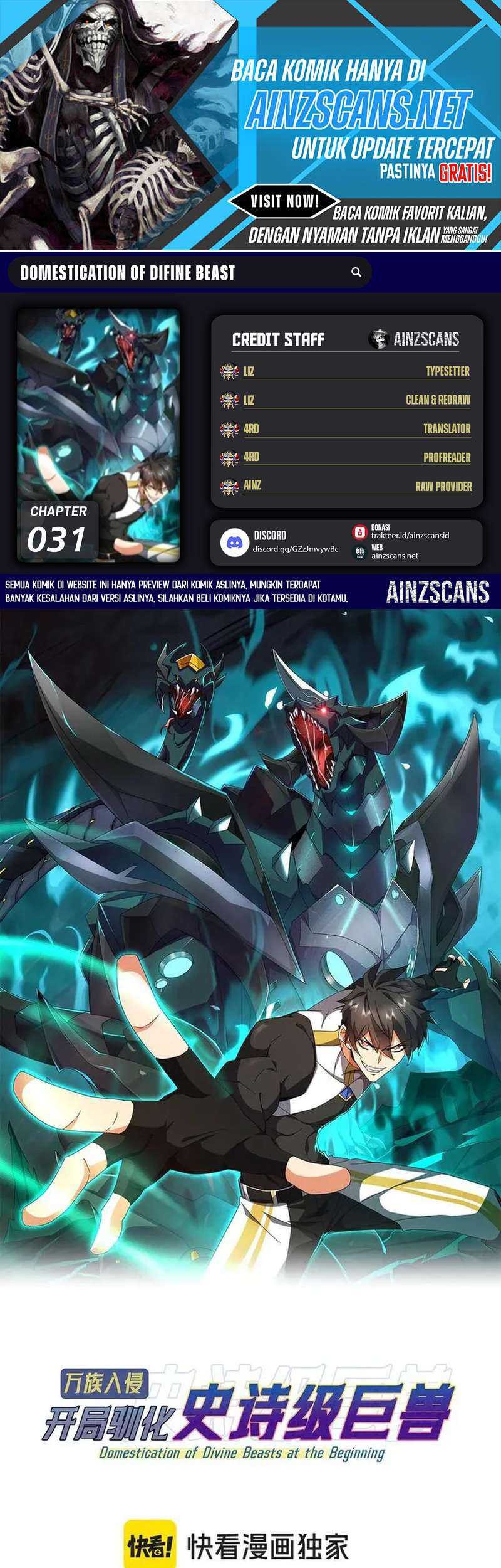Komik Domestication of Divine Beasts at the Beginning Chapter 31 gambar nomor 1