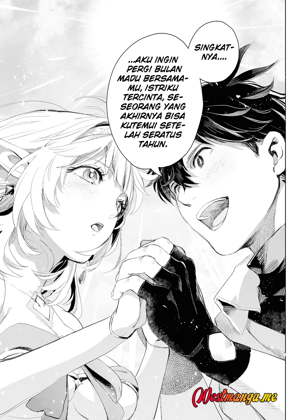 Elf Tsuma to Hajimeru Yuukyuu no Tabi ~Densetsu no Yuusha, Aisuru Elf to Tomoni 100-nen Mae ni Sukutta Sekai wo Tabisuru~ Chapter 1 Gambar 58