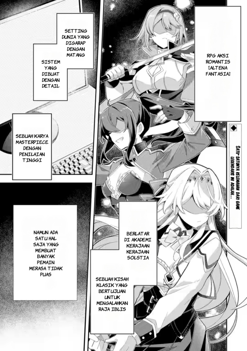 Manga Game Sekai no mobu akuyaku ni tensei shita node Last bos wo mezashite mita Chapter 1 gambar nomor 2