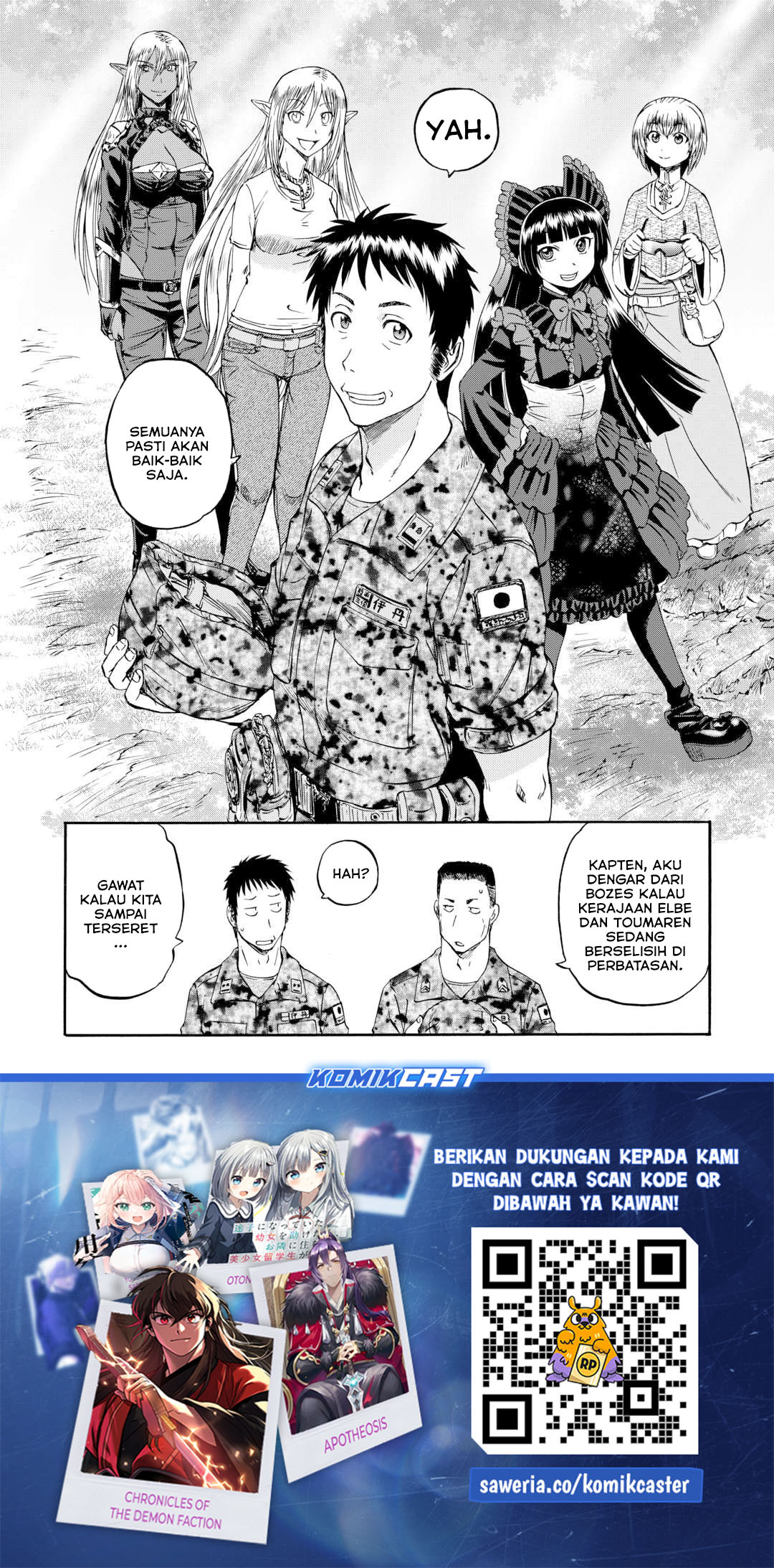 Gate – Jietai Kare no Chi nite Kaku Tatakeri Chapter 143.2 Gambar 62