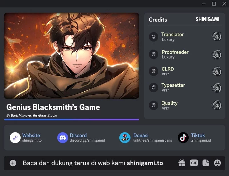 Komik Genius Blacksmith’s Game Chapter 16 gambar nomor 1