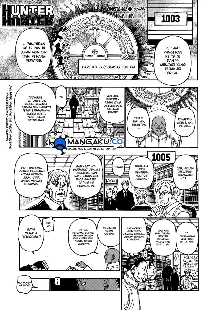 Manga Hunter x Hunter Chapter 402 gambar nomor 2
