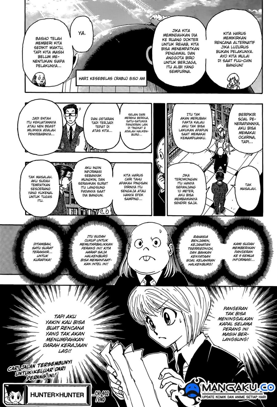 Hunter x Hunter Chapter 402 Gambar 20