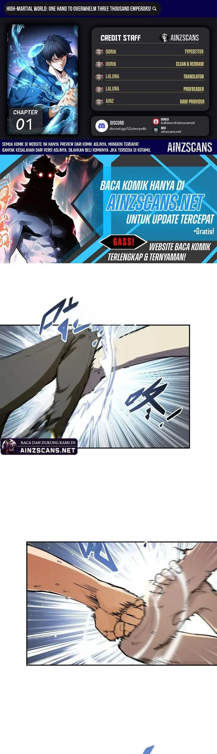 Komik High-Martial World: One Hand to Overwhelm Three Thousand Emperors! Chapter 1 gambar nomor 1