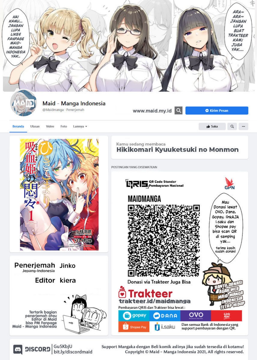 Manga Hikikomari Kyuuketsuki no Monmon Chapter 15 gambar nomor 2