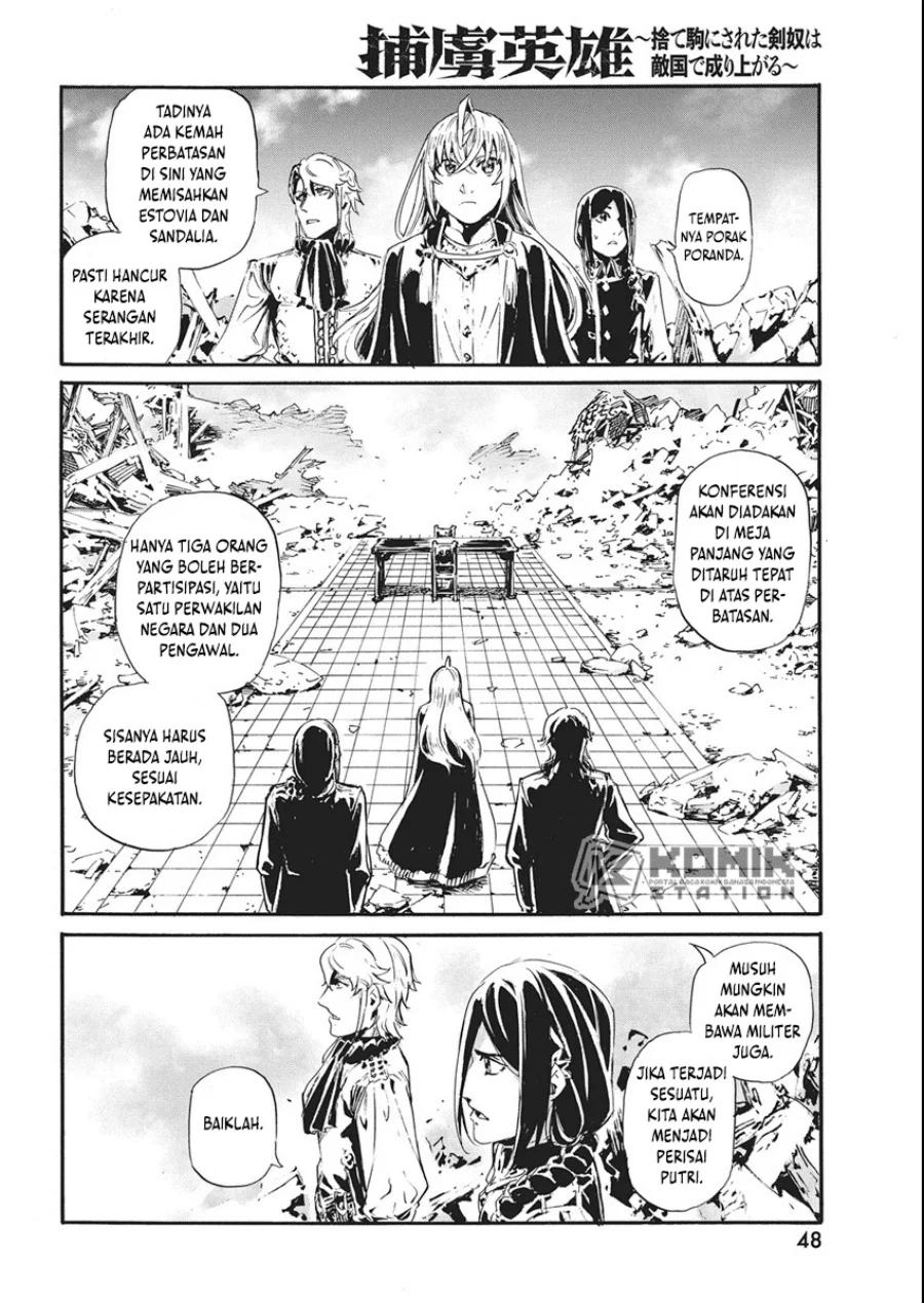 Horyo Eiyuu: Sute koma ni sareta Kendo wa Tekikoku de Nariagaru Chapter 6 Gambar 19