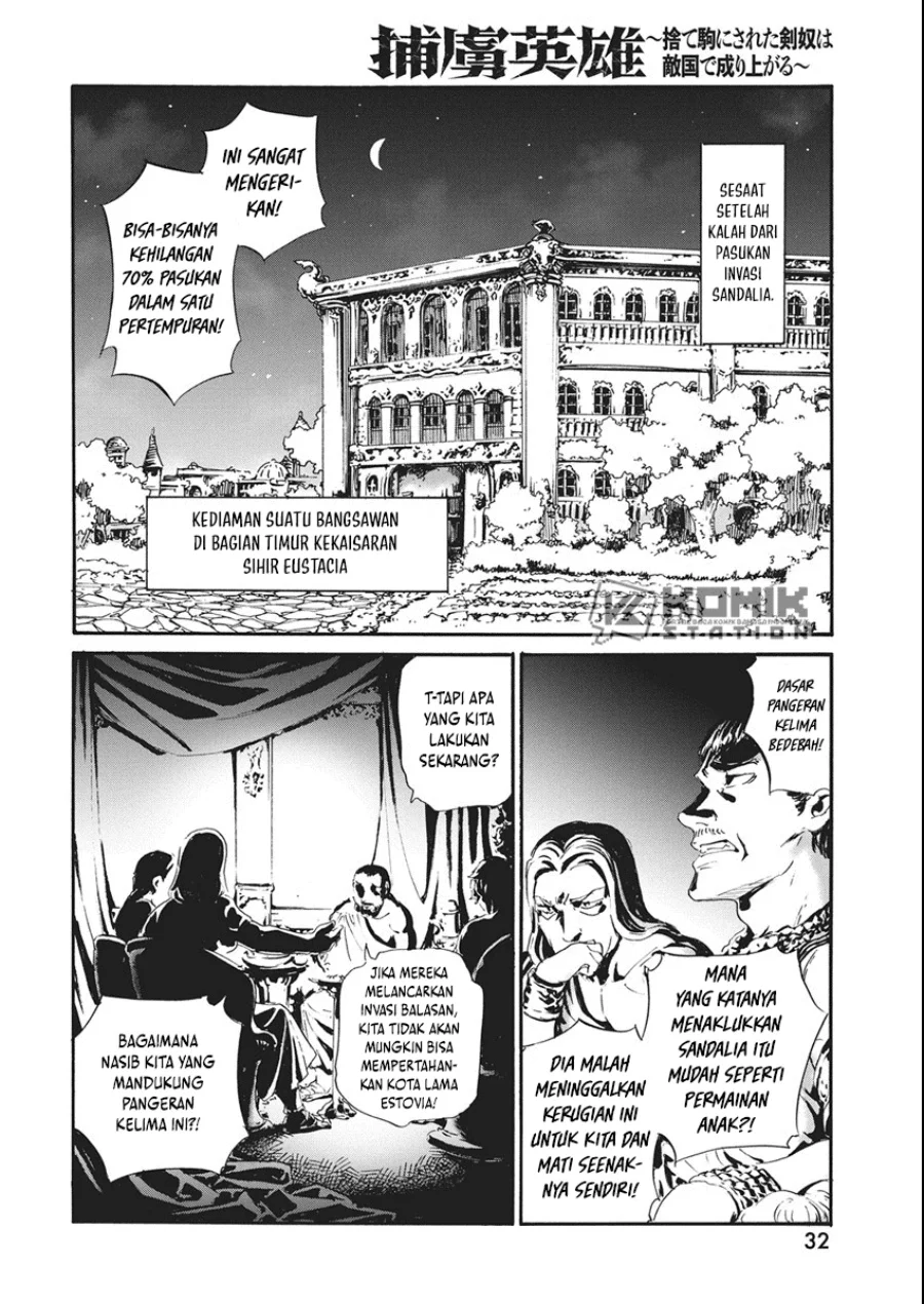 Horyo Eiyuu: Sute koma ni sareta Kendo wa Tekikoku de Nariagaru Chapter 6 Gambar 3
