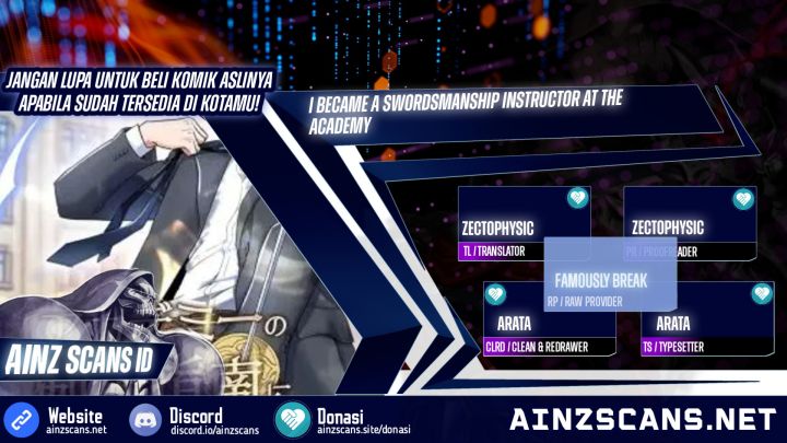 Komik I Became a Swordsmanship Instructor at the Academy Chapter 3 gambar nomor 1