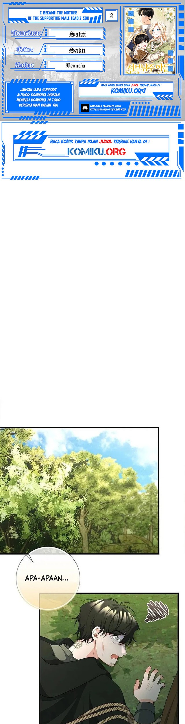 Komik I Became the Mother of the Supporting Male Lead's Son Chapter 2 gambar nomor 1
