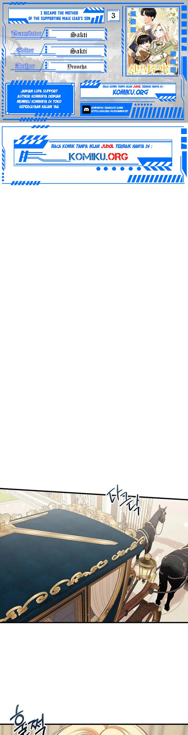 Komik I Became the Mother of the Supporting Male Lead's Son Chapter 3 gambar nomor 1