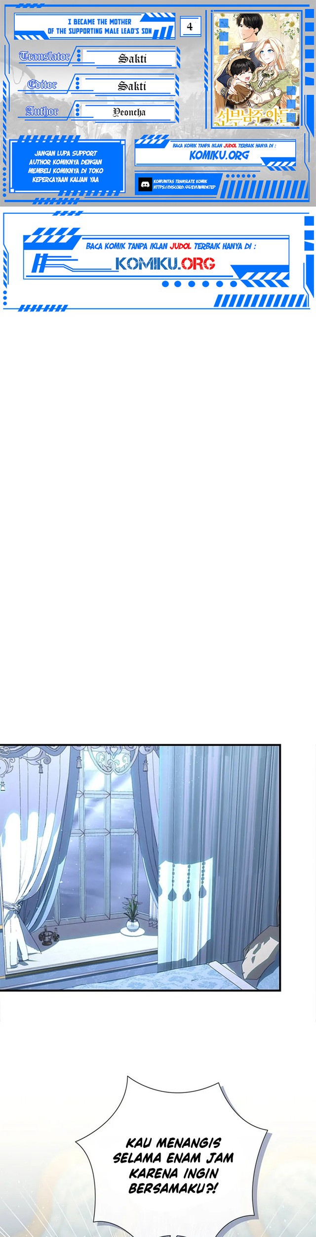 Komik I Became the Mother of the Supporting Male Lead's Son Chapter 4 gambar nomor 1