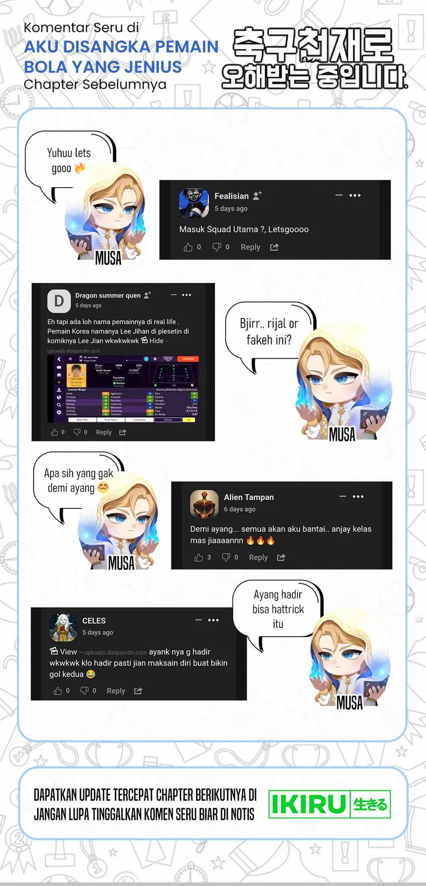 I’m Being Misunderstood as a Soccer Genius Chapter 24 Gambar 76