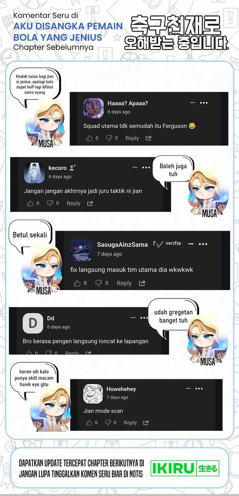 I’m Being Misunderstood as a Soccer Genius Chapter 25 Gambar 81