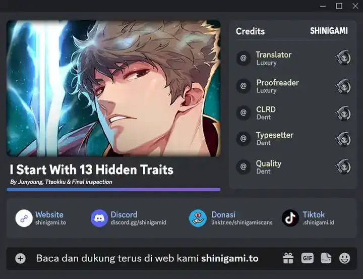 Komik I Start With 13 Hidden Traits Chapter 6 gambar nomor 1
