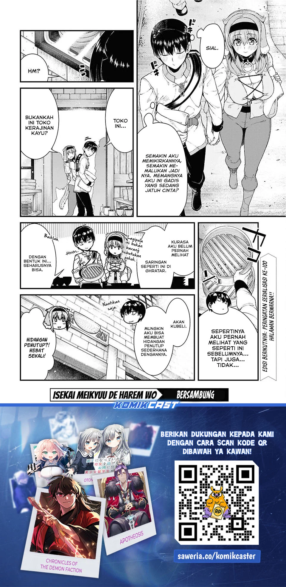 Isekai Meikyuu de Harem wo Chapter 99 Gambar 8