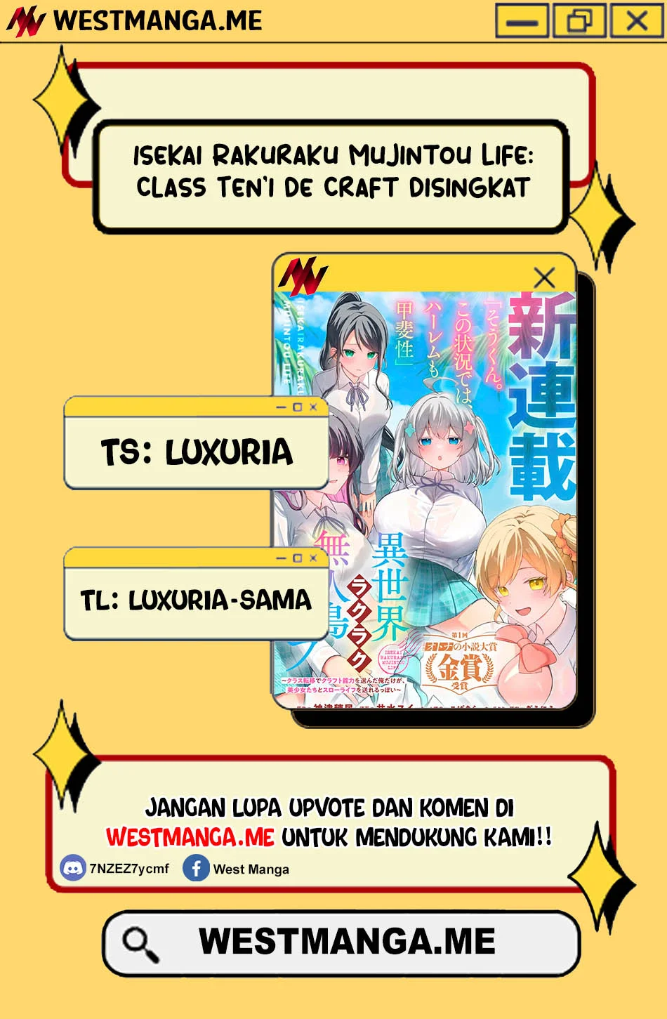 Komik Isekai Rakuraku Mujintou Life: Class Ten'i de Craft Ability o Eranda Ore Dake ga, Bishoujo Tachi to Slow Life o Okureru-ppoi Chapter 1 gambar nomor 1